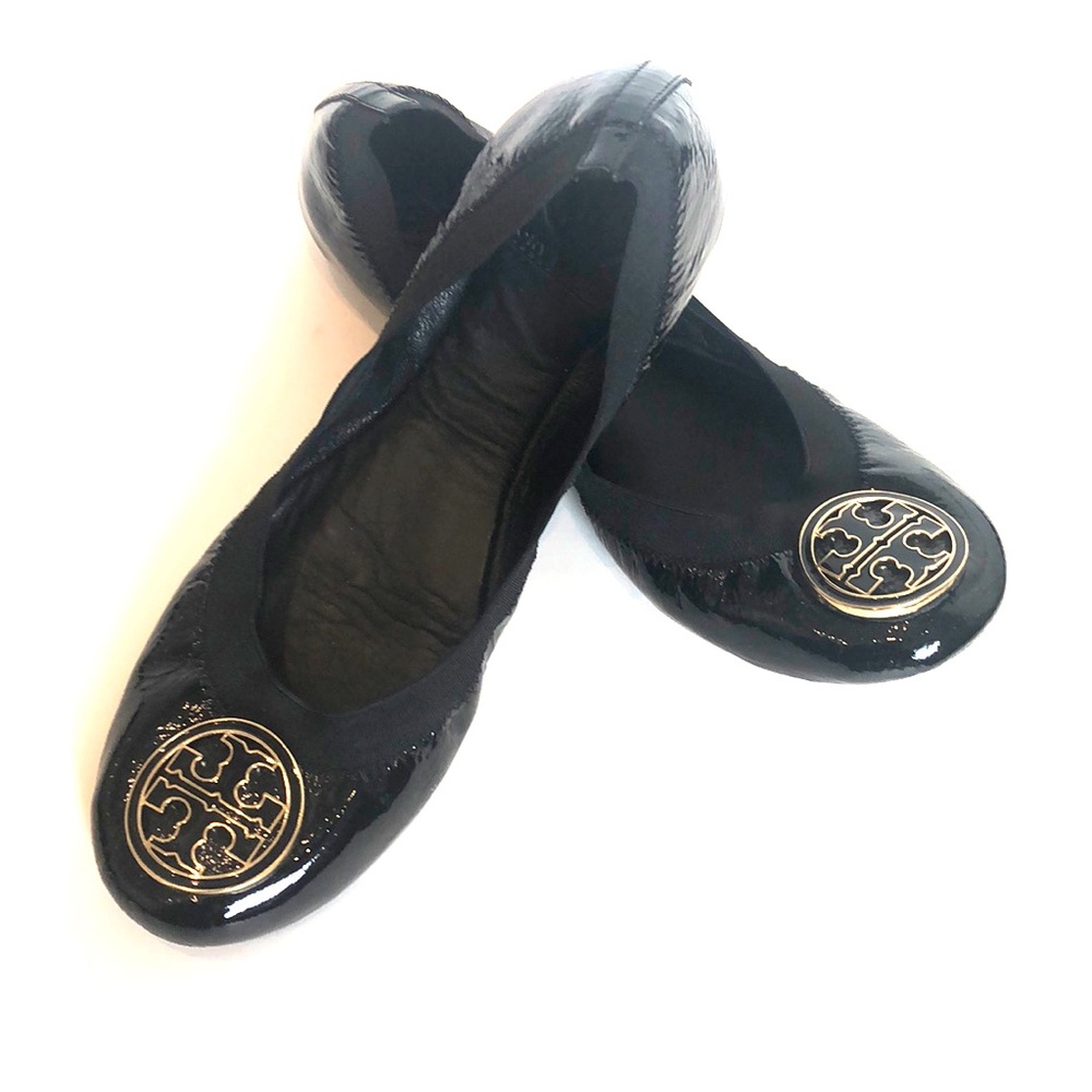 Black Patent Leather Tory Burch Flats